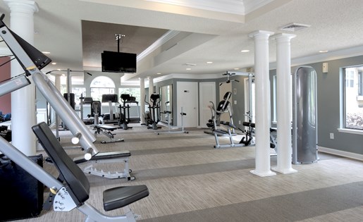 24-hour fitness center at Grand Highlands at Mountain Brook Apartment Homes Vestavia, Birmingham, AL 35223
